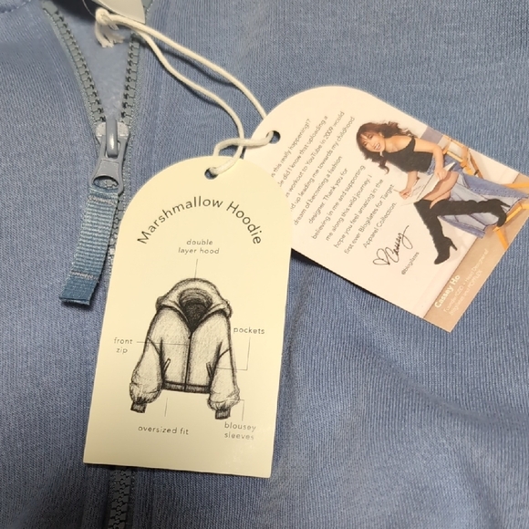 Blogilates x Target Marshmallow Hoodie In Steel Blue, Size L, NWT - Picture 4 of 6